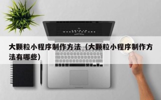 靖边大颗粒小程序制作方法（大颗粒小程序制作方法有哪些）